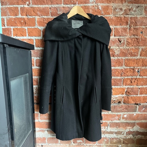 Zara Wool-Blend Jacket | sz: small | black - Picture 1 of 6